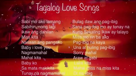 tagalog songs|Top 20 Opm Tagalog Love Songs With Lyrics .